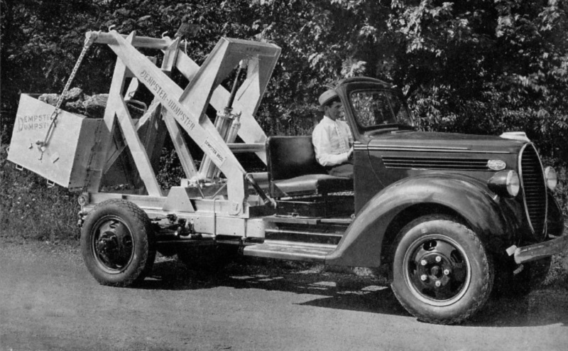 Vintage skip bin truck