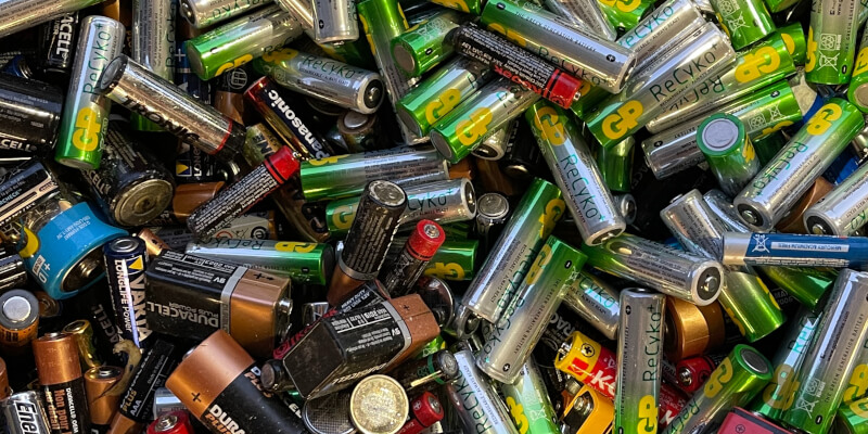 many old batteries