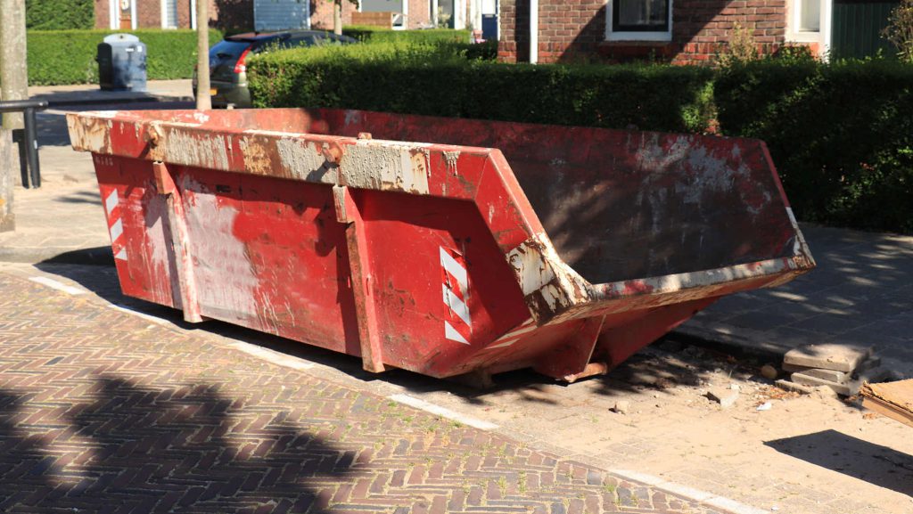 A skip bin site with appropriate skip access